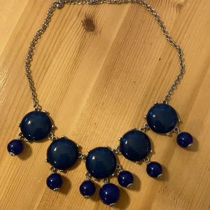 Navy blue bubble necklace